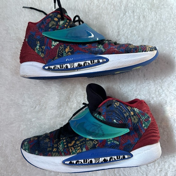 Men's Nike KD 14 NRG Ron English 2 Ky-D Sapphire/Melon Tint (DC9382 500) 10.5 - Picture 8 of 14